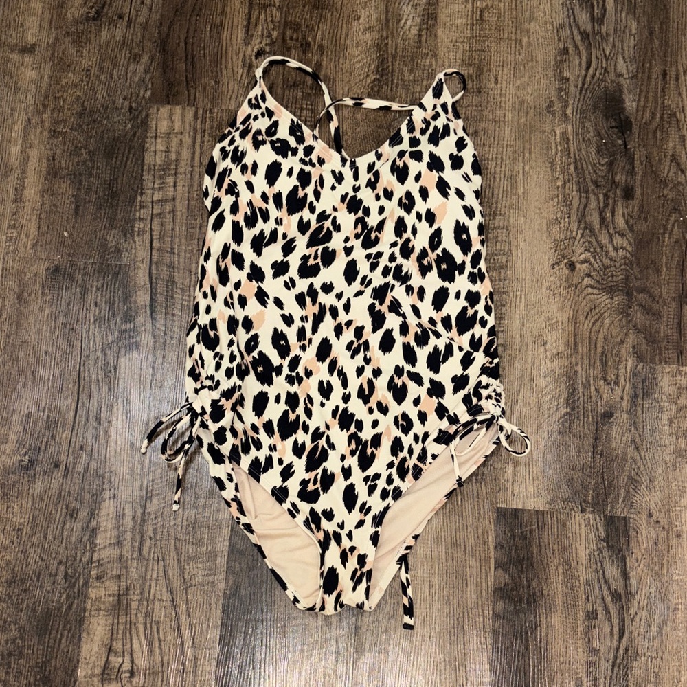 Leopard Print One-Piece Swimsuit
